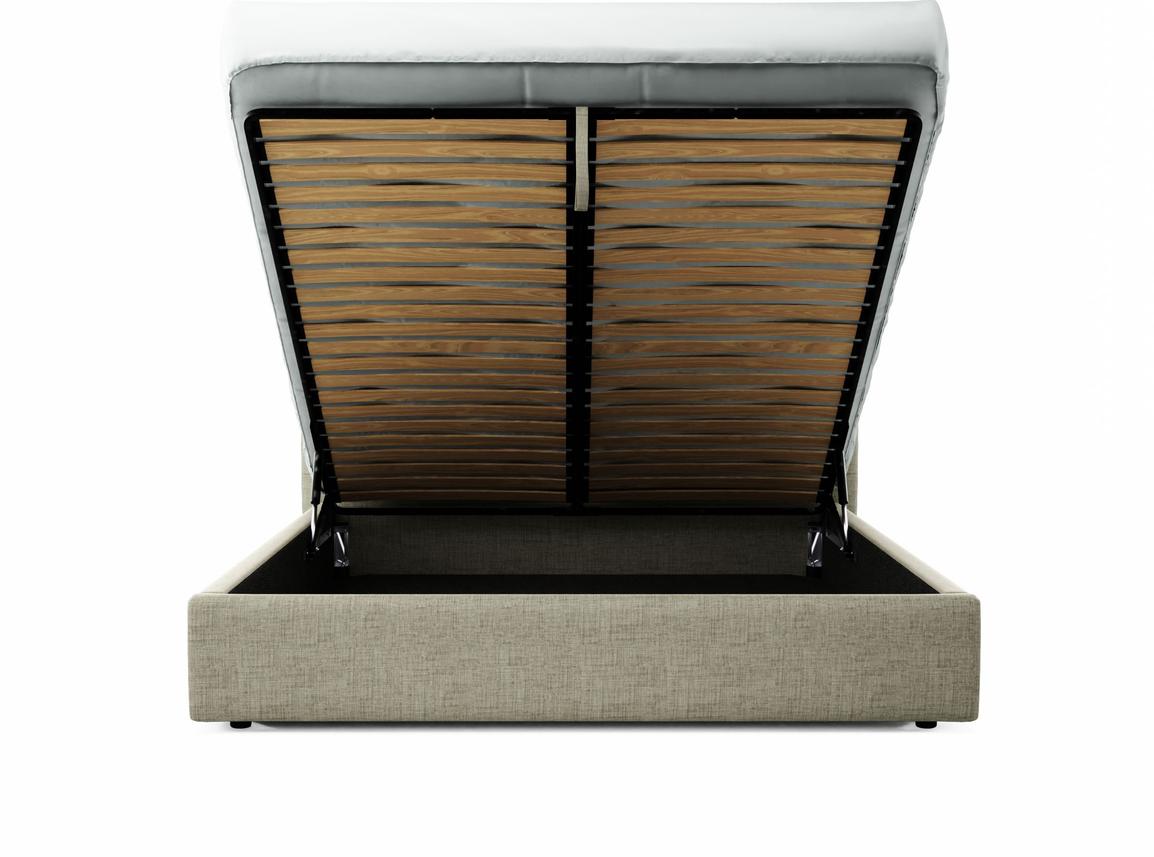 Willow Super King Size Ottoman In Dove fabric