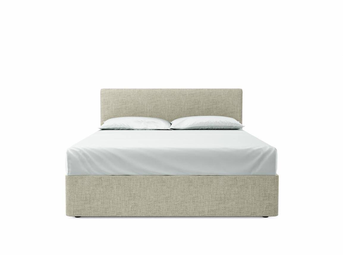 Burdock European King Size Divan In Dove fabric