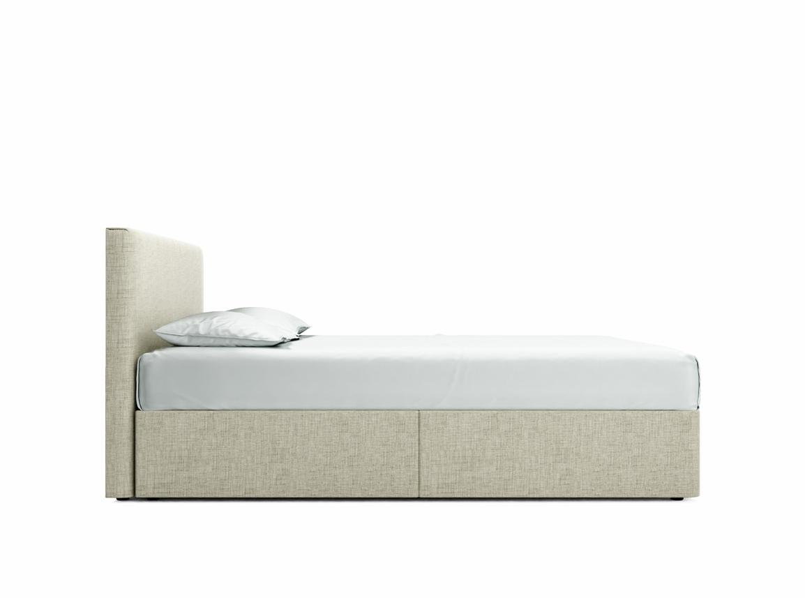 Burdock European King Size Divan In Dove fabric