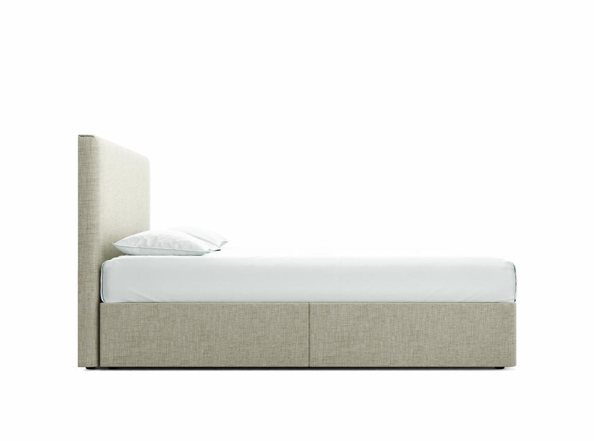Burdock (Mid) European King Size Divan In Dove fabric