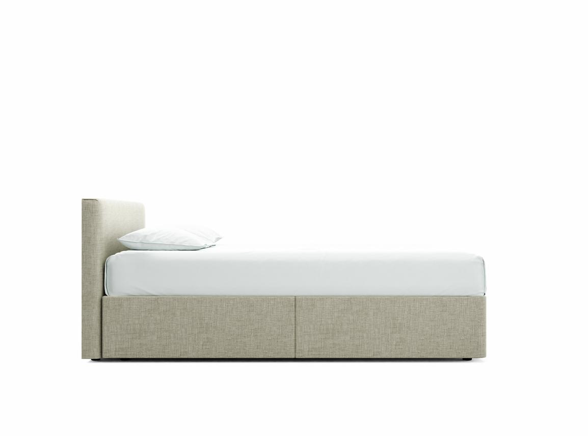 Burdock (Short) Double Divan In Dove fabric