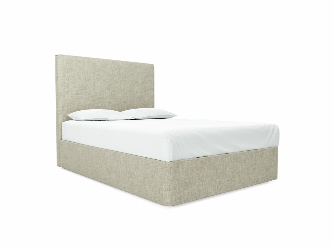 Burdock (Tall) Double Divan In Dove fabric
