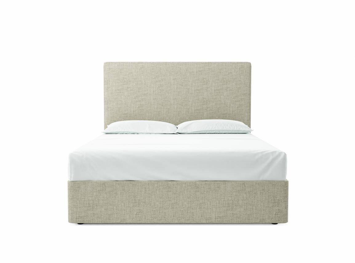 Burdock (Tall) European King Size Divan In Dove fabric