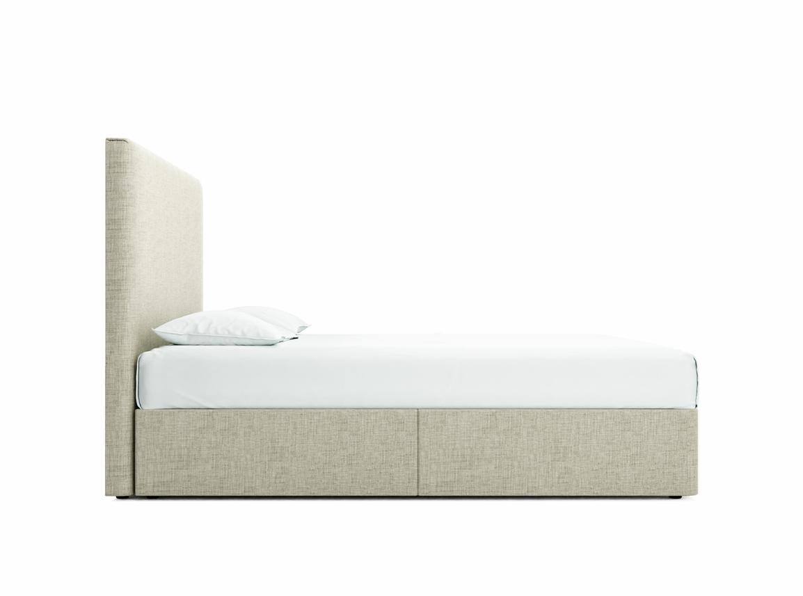 Burdock (Tall) European King Size Divan In Dove fabric