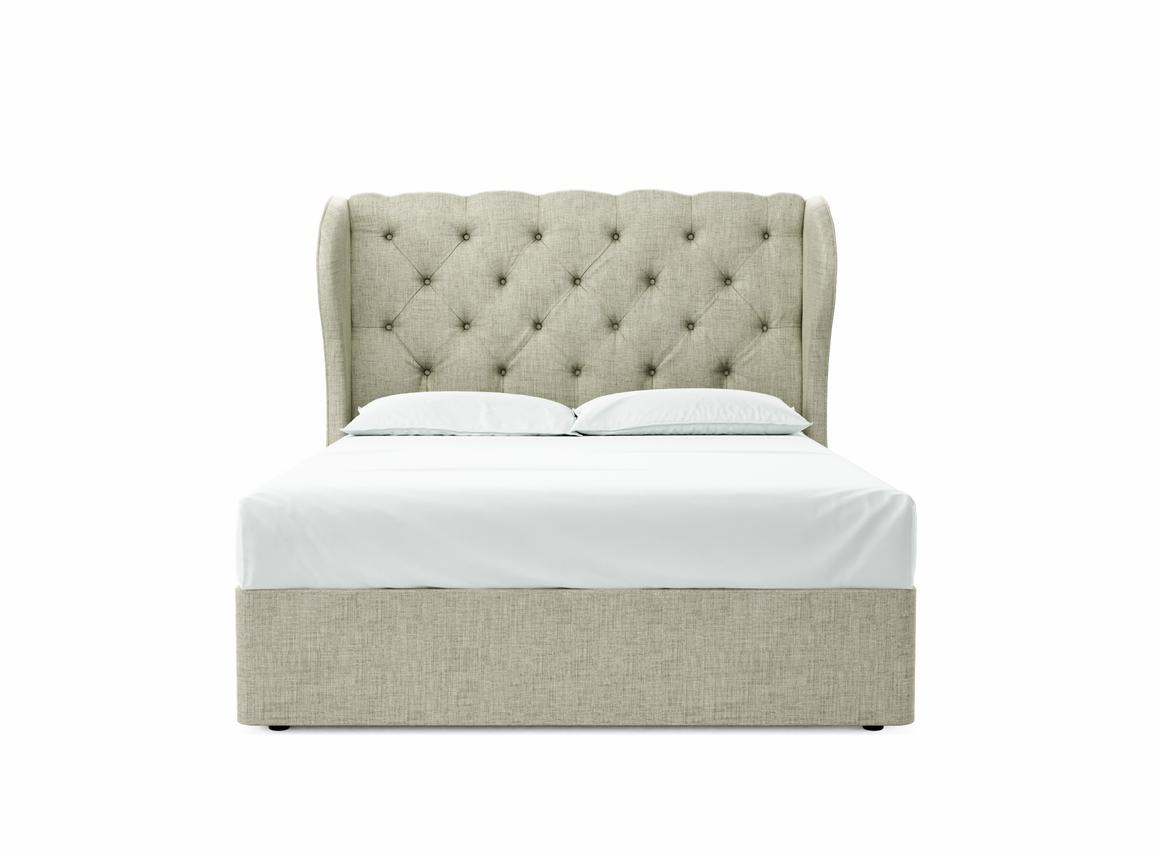 Camelia King Size Divan In Dove fabric