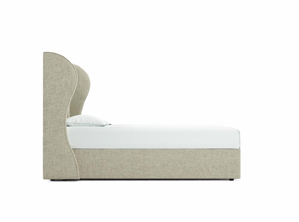 Camelia Single Ottoman In Dove fabric