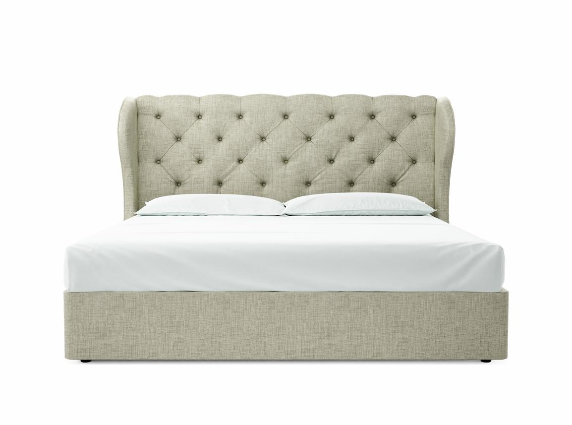 Camelia Emperor Divan In Dove fabric