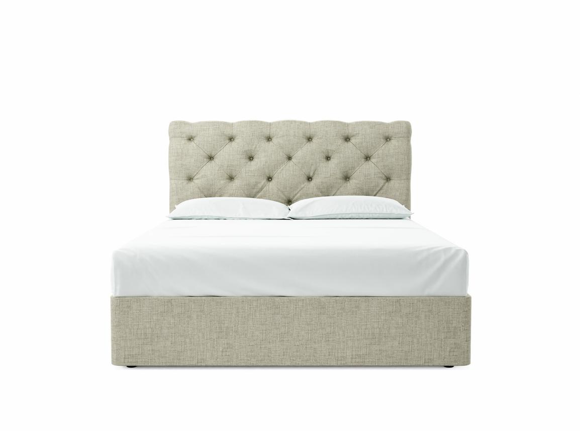 Foxtail European King Size Divan In Dove fabric