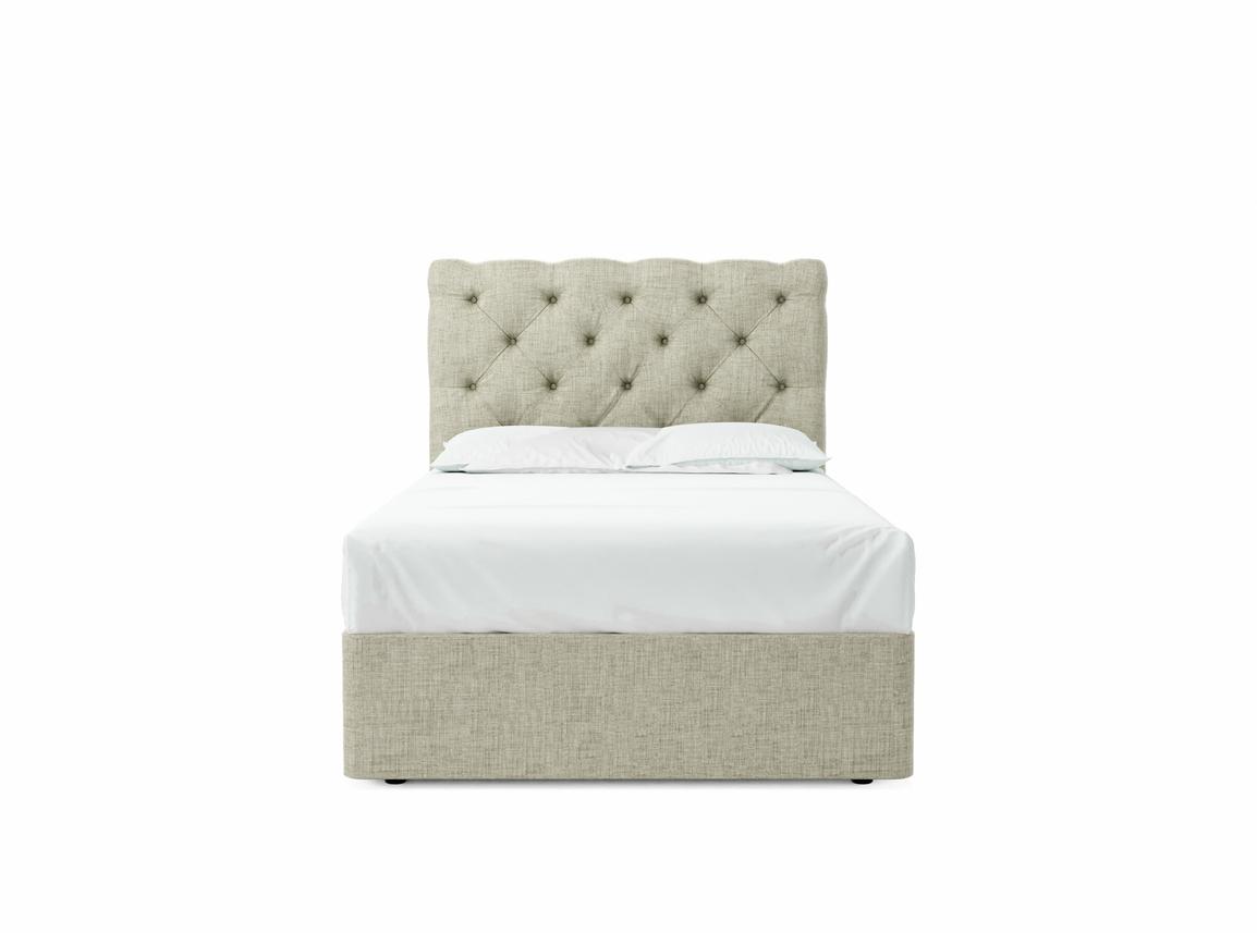 Foxtail Small Double Divan In Dove fabric