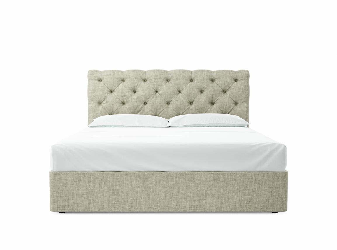 Foxtail Super King Size Divan In Dove fabric