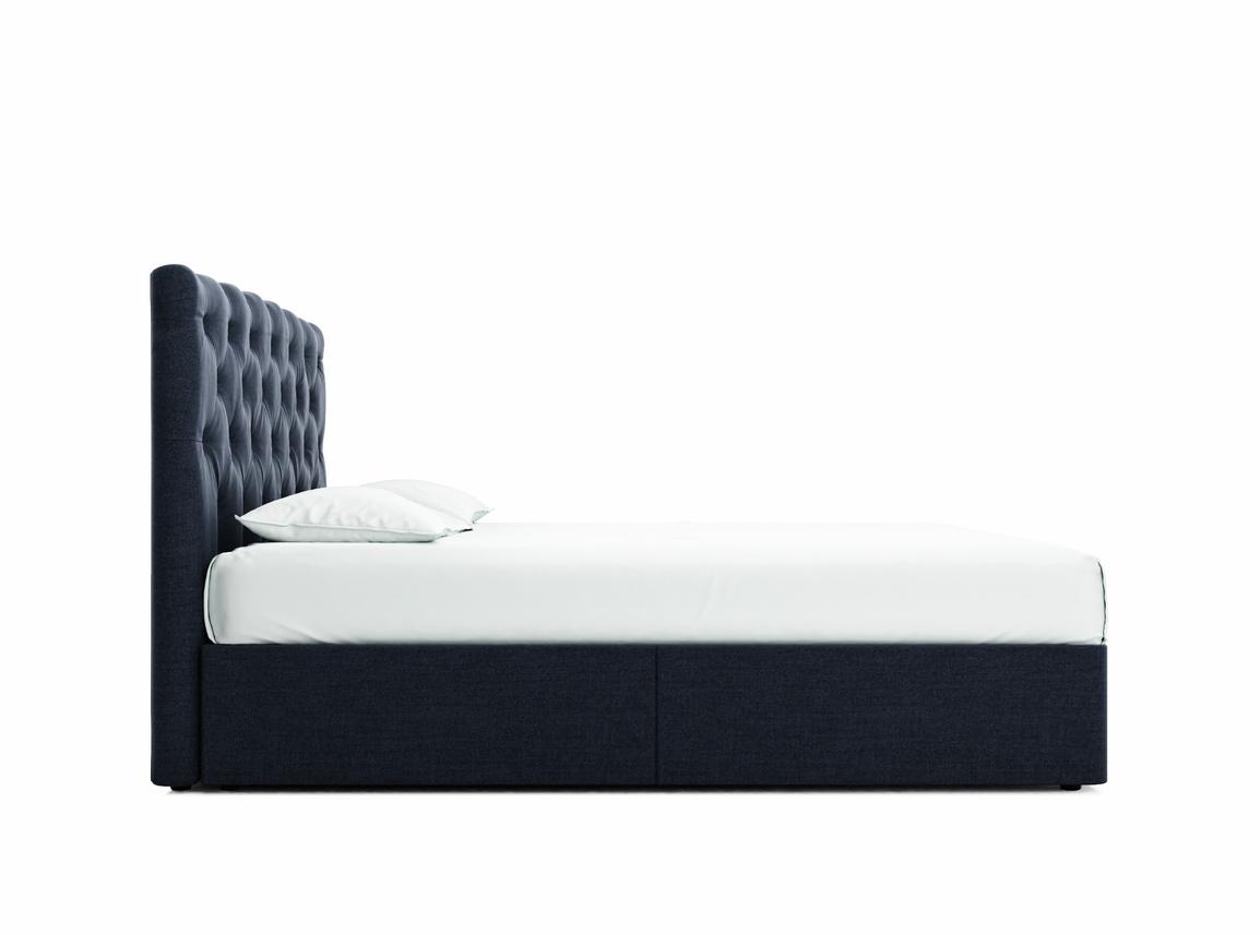 Foxtail Super King Size Divan In Squadron fabric