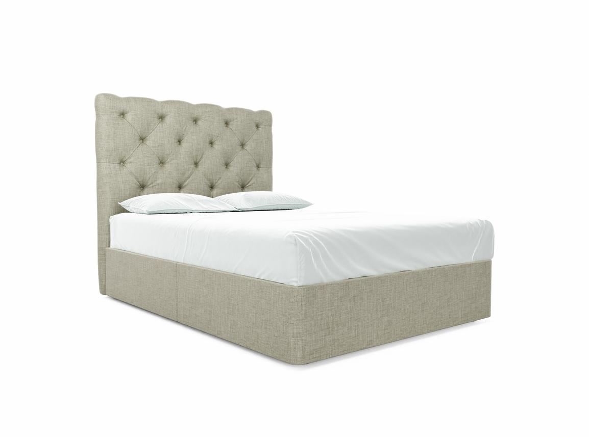 Foxtail (Tall) Double Divan In Dove fabric