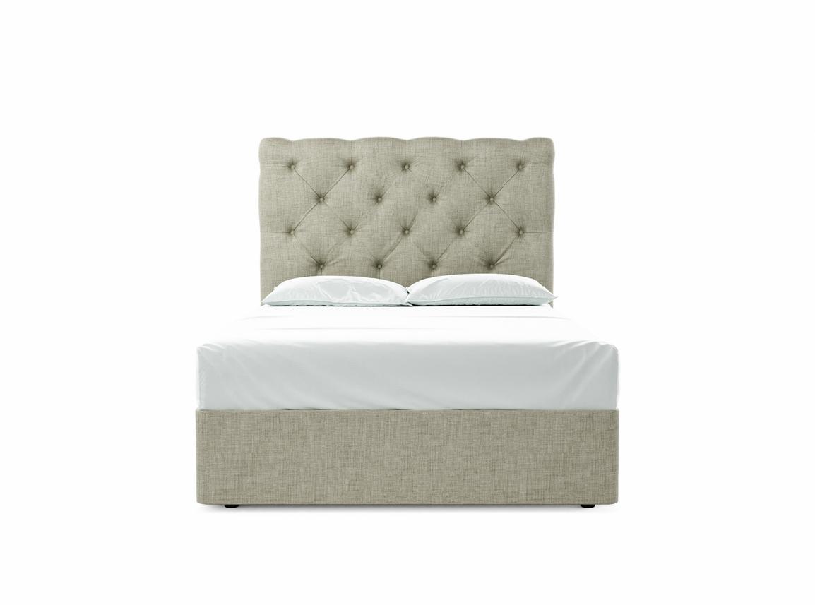 Foxtail (Tall) Double Divan In Dove fabric