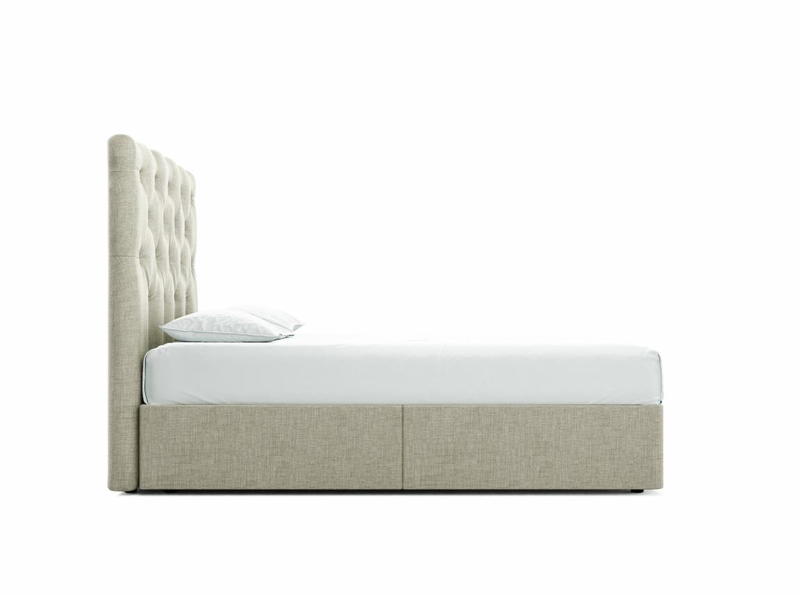 Foxtail (Tall) Double Divan In Dove fabric