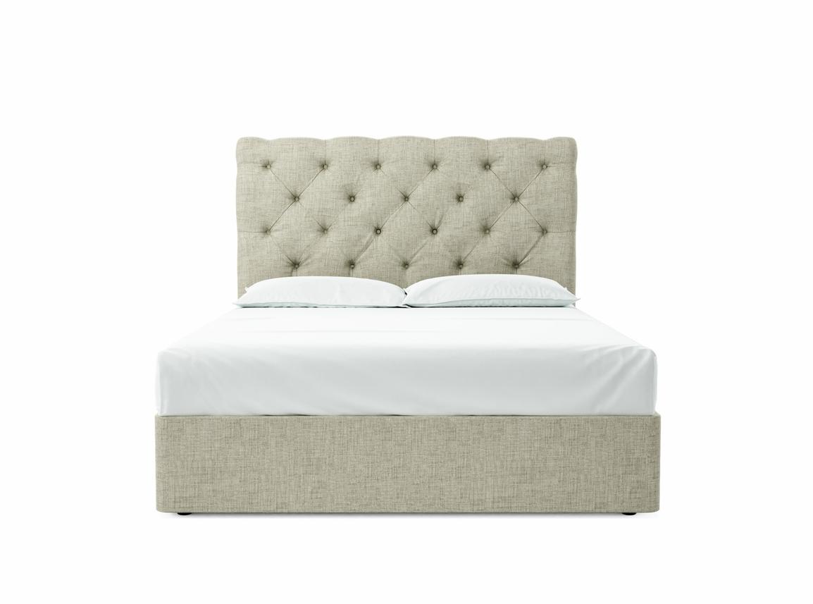 Foxtail (Tall) European King Size Divan In Dove fabric
