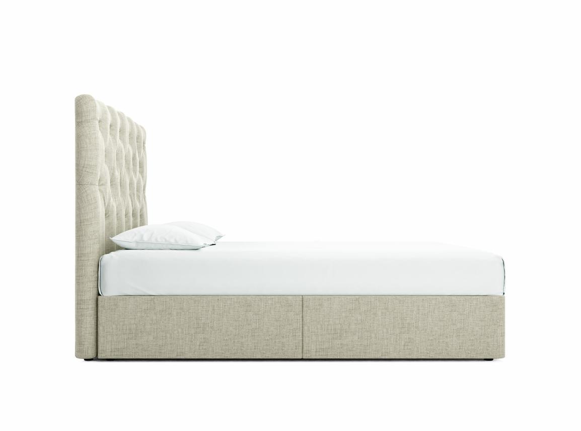 Foxtail (Tall) European King Size Divan In Dove fabric