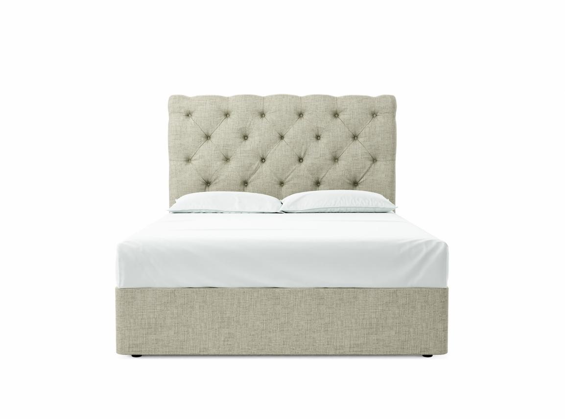 Foxtail (Tall) King Size Divan In Dove fabric