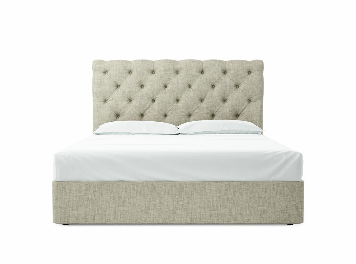 Foxtail (Tall) Super King Size Divan In Dove fabric