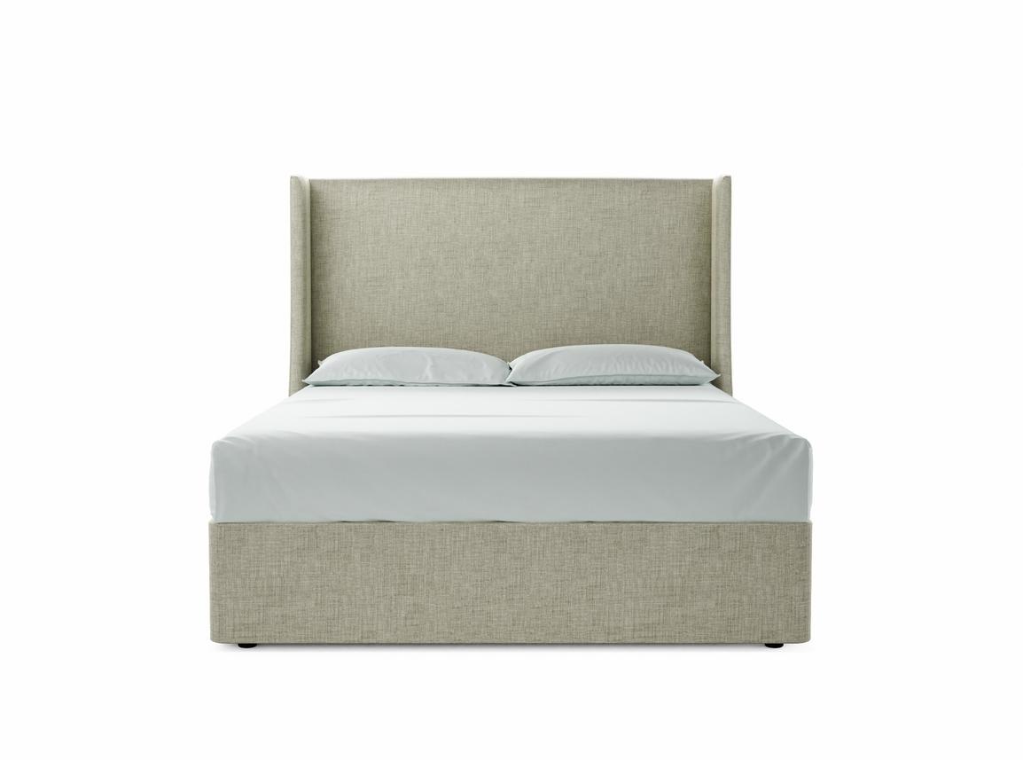 Holly European King Size Divan In Dove fabric
