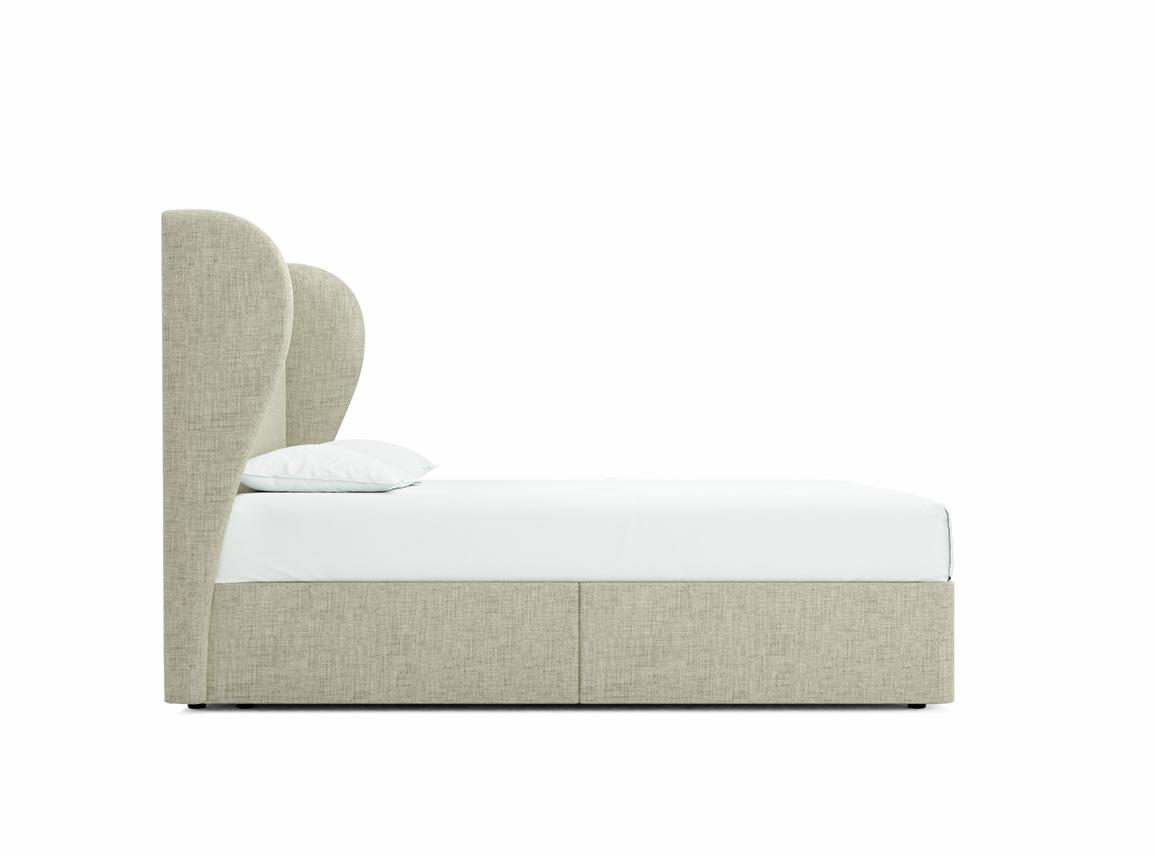 Lupin Double Divan In Dove fabric