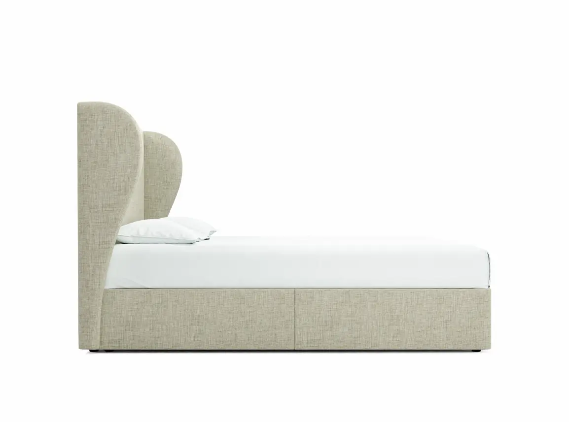 Lupin King Size Divan In Dove fabric