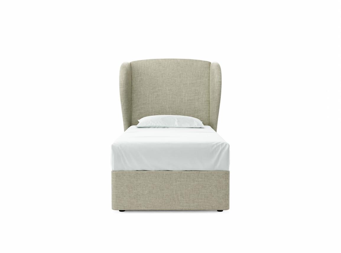 Lupin Single Divan In Dove fabric