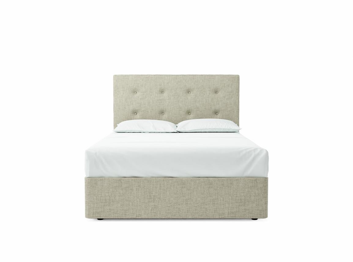 Poppy Double Divan In Dove fabric