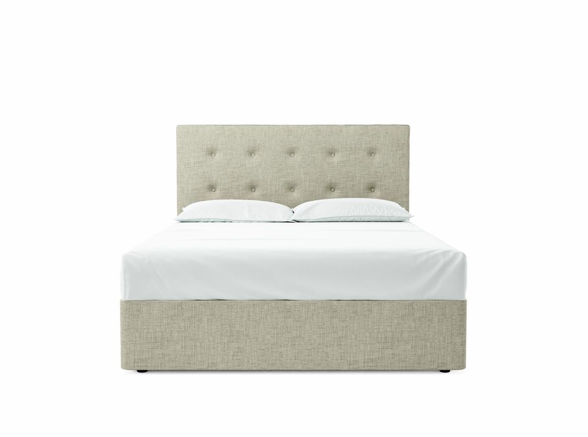 Poppy King Size Divan In Dove fabric