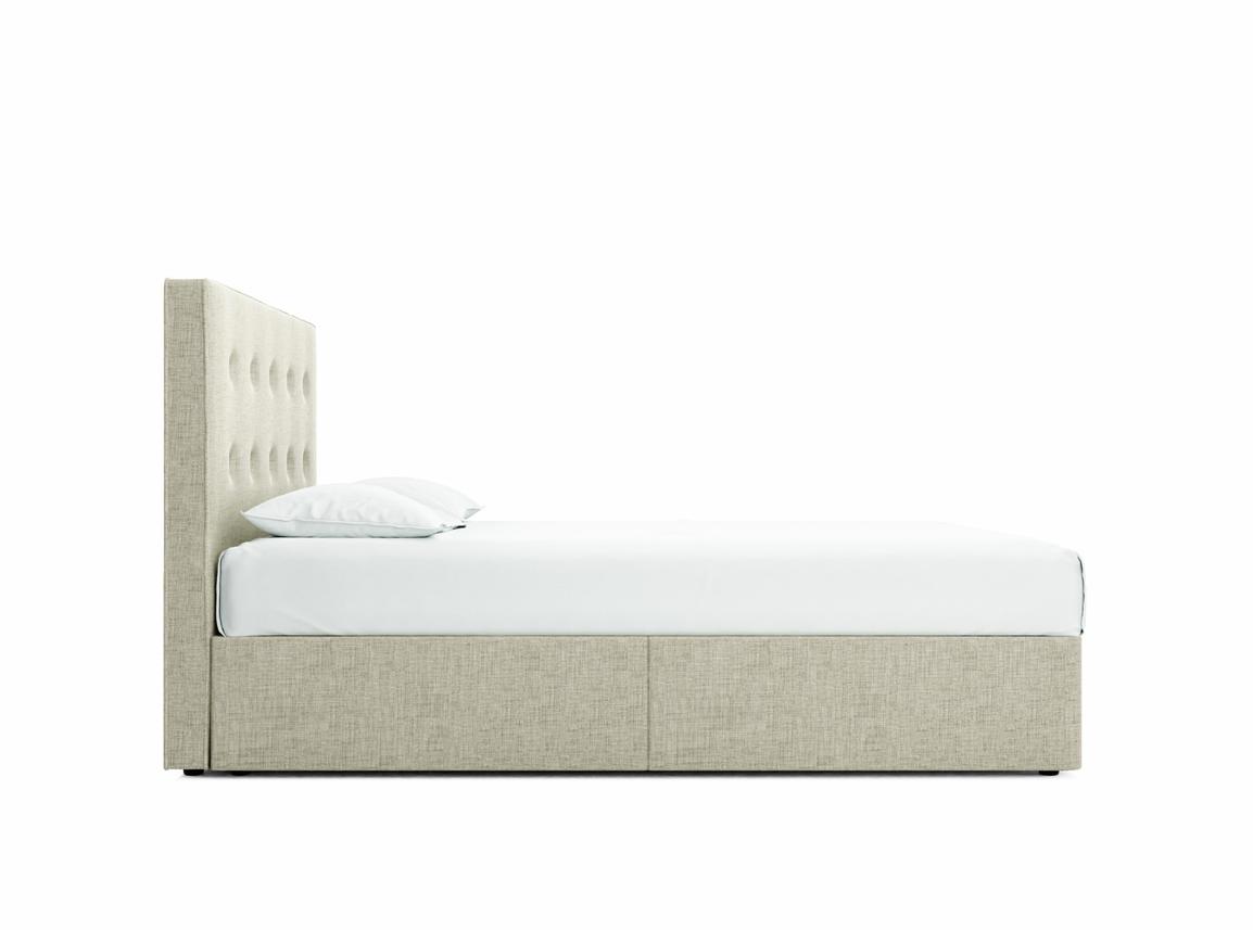 Poppy King Size Divan In Dove fabric