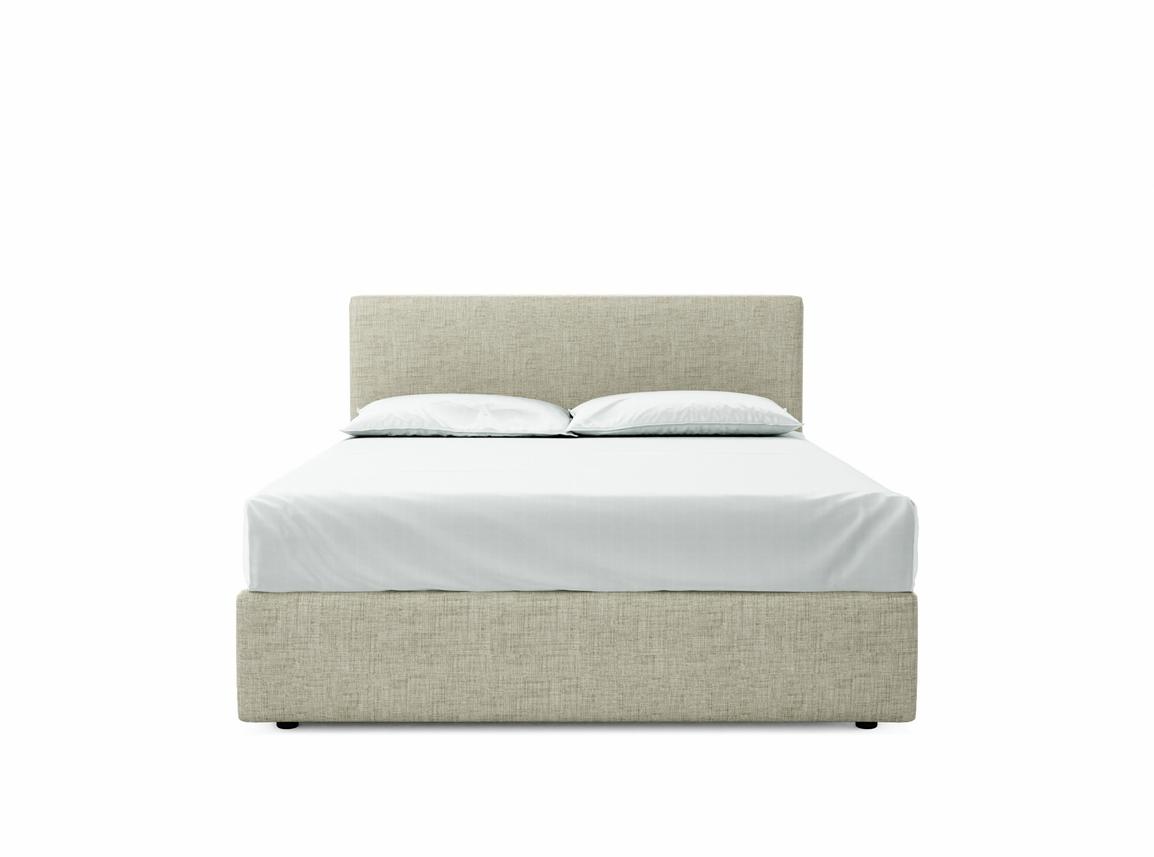 Burdock European King Size Ottoman In Dove fabric