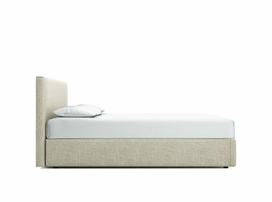 Burdock European King Size Ottoman In Dove fabric