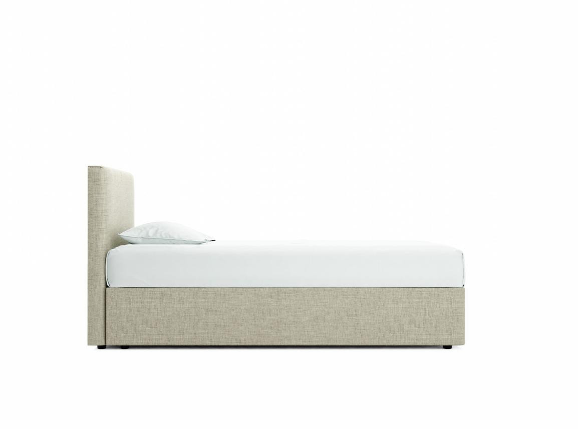 Burdock Single Ottoman In Dove fabric