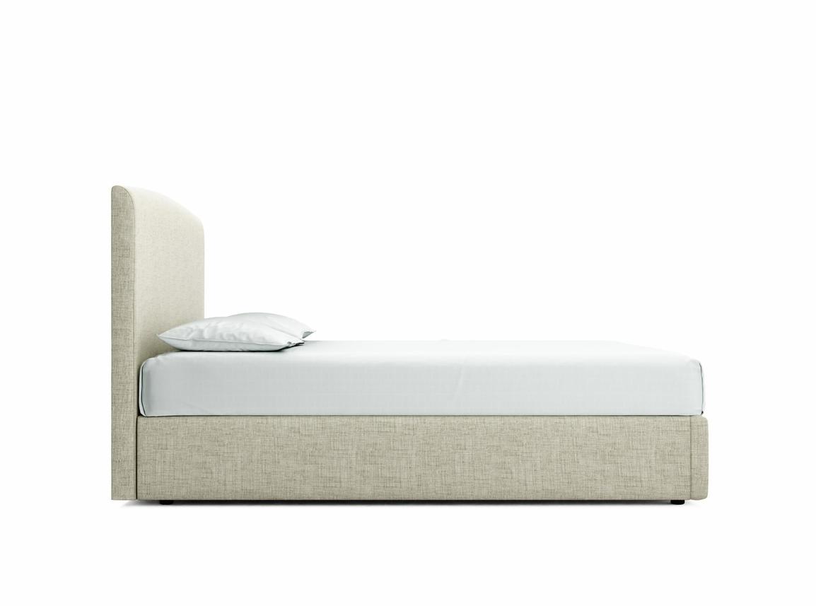 Dahlia European King Size Ottoman In Dove fabric