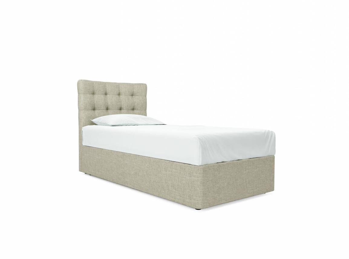 Daisy Single Ottoman In Dove fabric