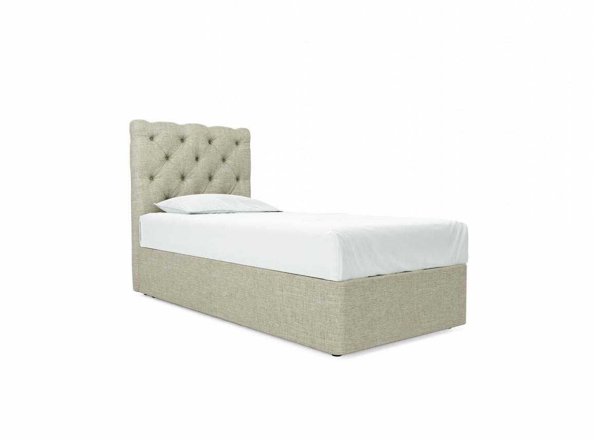 Foxtail Single Ottoman In Dove fabric