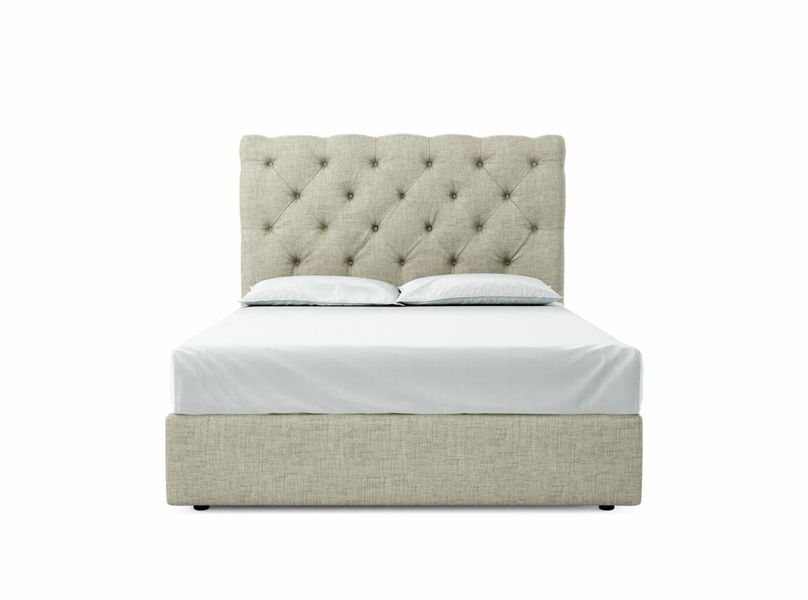 Foxtail (Tall) European King Size Ottoman In Dove fabric