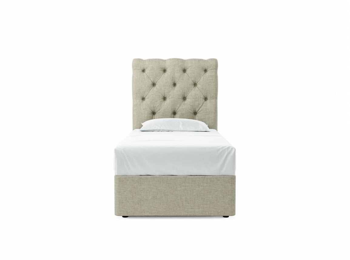 Foxtail (Tall) Single Ottoman In Dove fabric
