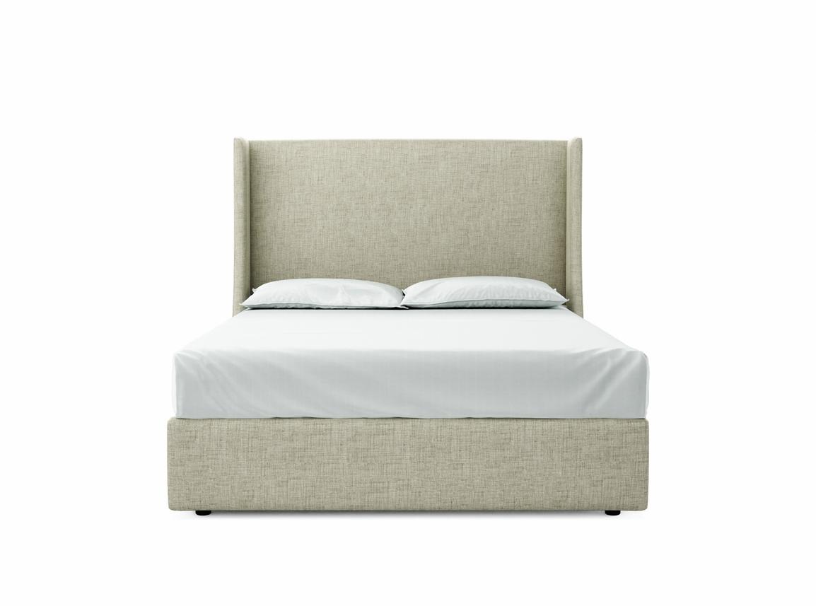 Holly European King Size Ottoman In Dove fabric
