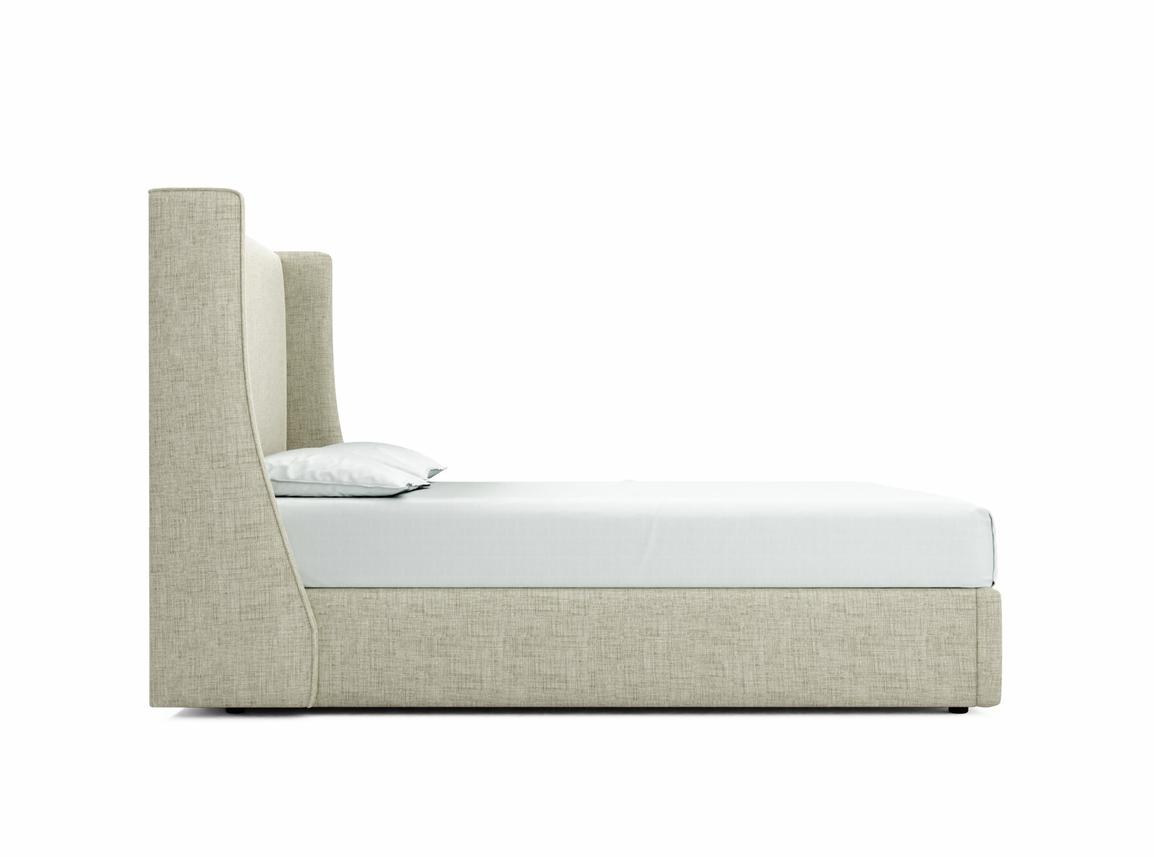 Holly European King Size Ottoman In Dove fabric