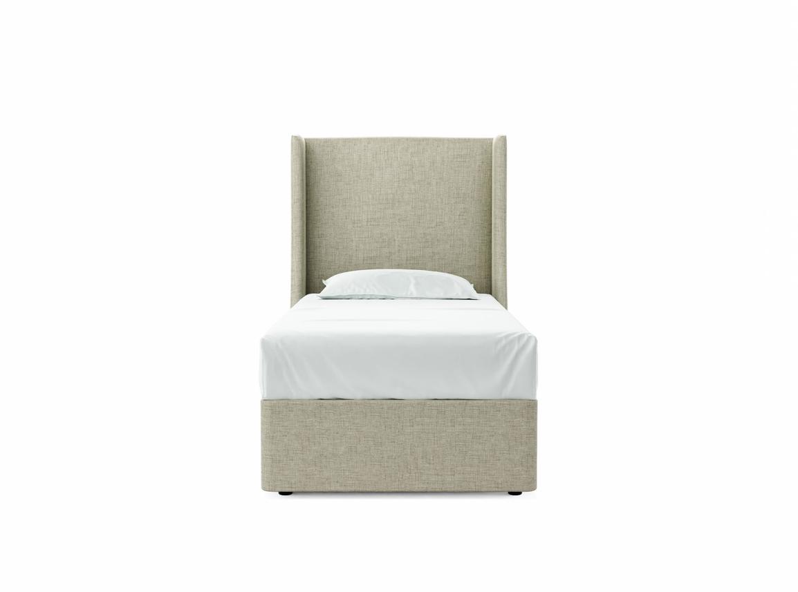Holly Single Ottoman In Dove fabric