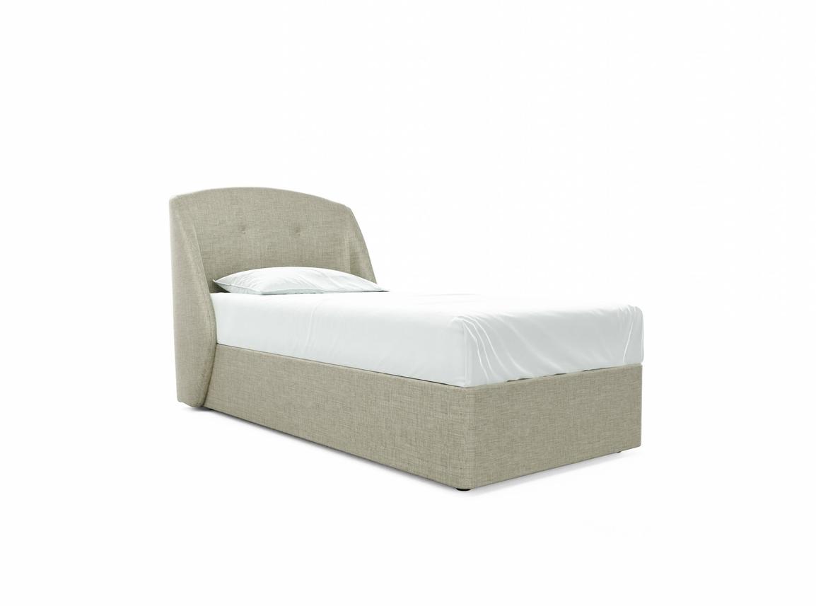 Jasmine Single Ottoman In Dove fabric