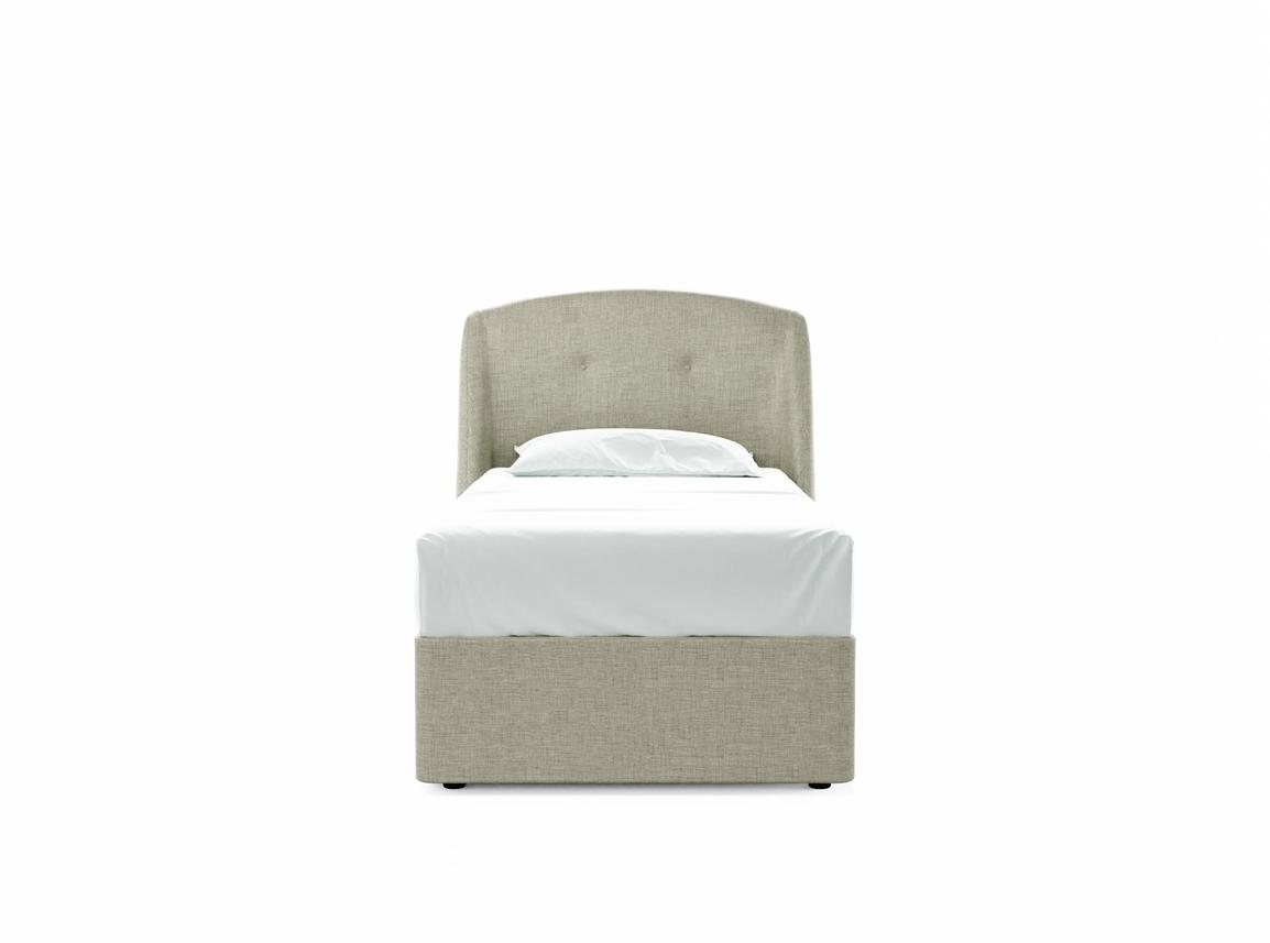 Jasmine Single Ottoman In Dove fabric