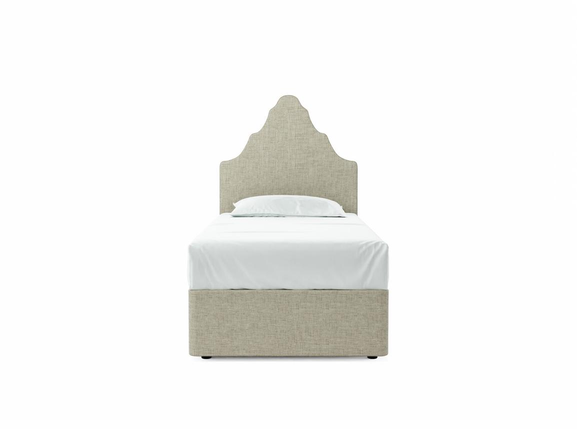 Rose Single Ottoman In Dove fabric