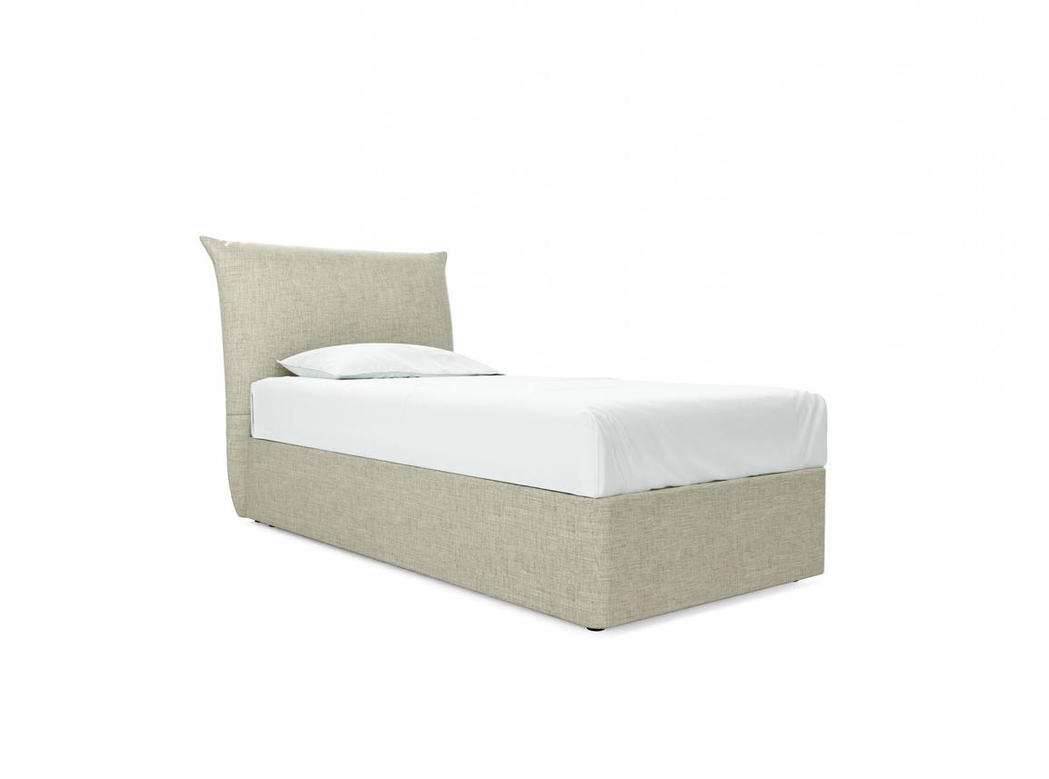 Willow Single Ottoman In Dove fabric