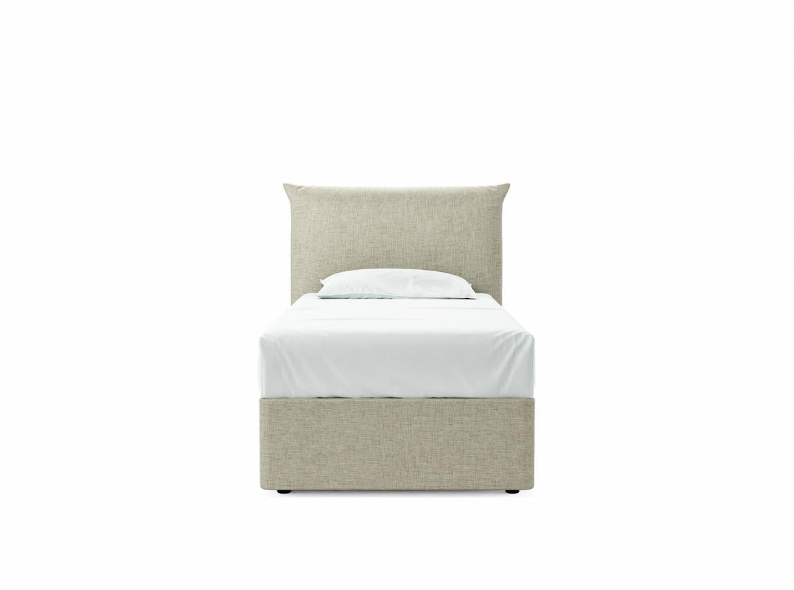 Willow Single Ottoman In Dove fabric