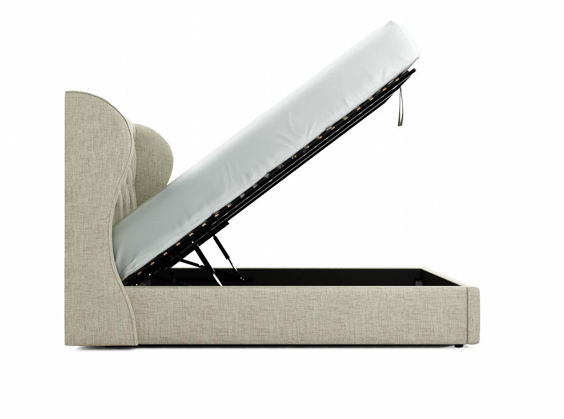 Camelia European King Size Ottoman In Dove fabric
