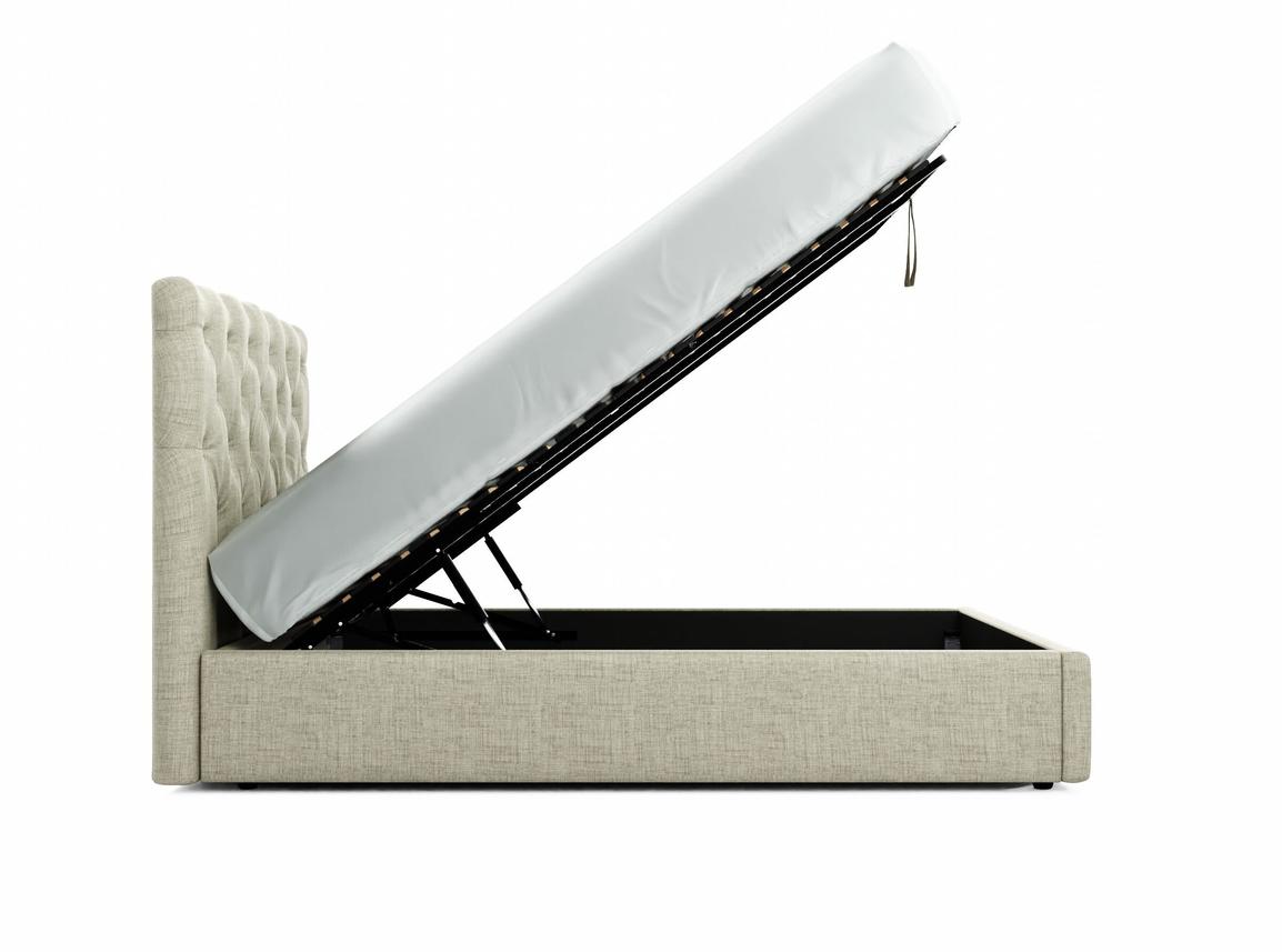 Foxtail European King Size Ottoman In Dove fabric