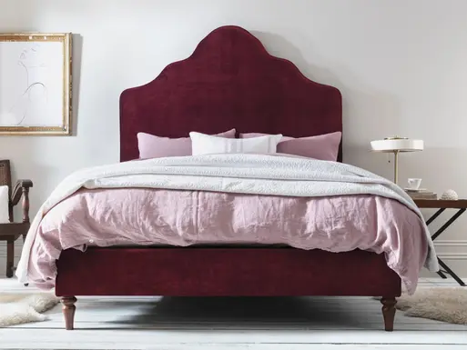 Rose velvet bed sale