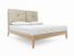 Clove Super King Size Bed In Oatmeal fabric