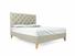 Foxtail European King Size Bed Frame In Dove fabric
